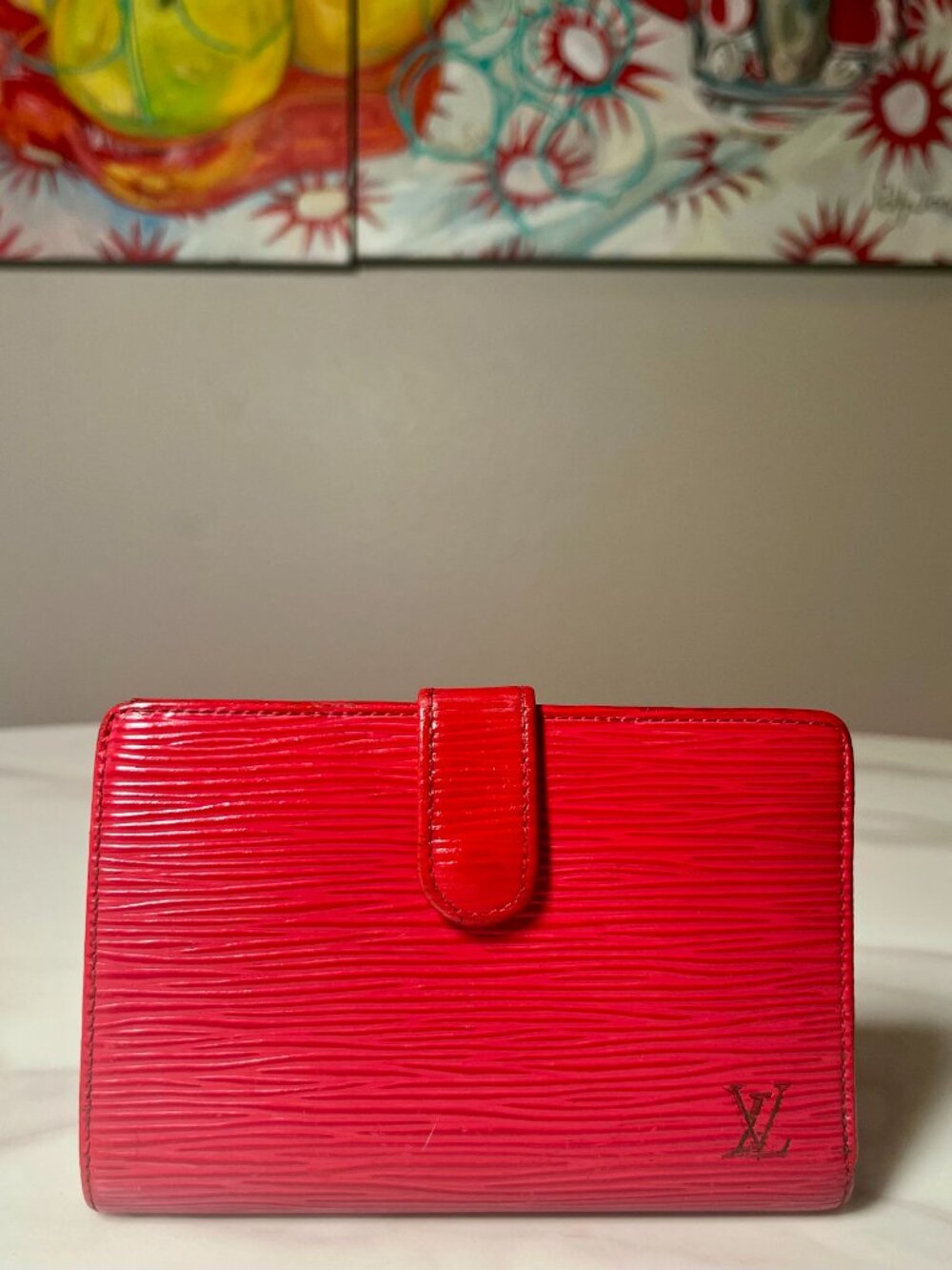 RARE Louis Vuitton Epi Viennois Kisslock Wallet – Castillan Red